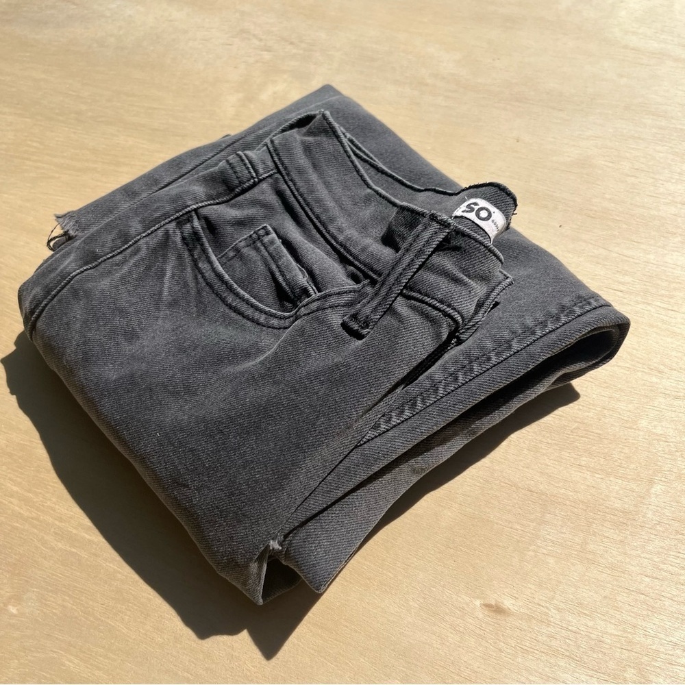 Women’s Size 1 Black High Rise Wide Leg Baggy Jeans SO Goods For Life - Picture 7 of 7